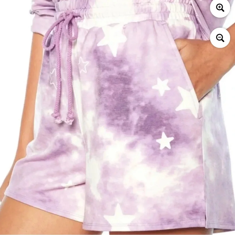 Wildfox Purple and White Tie-Dye and Stars Loungewear - Picture 2 of 11